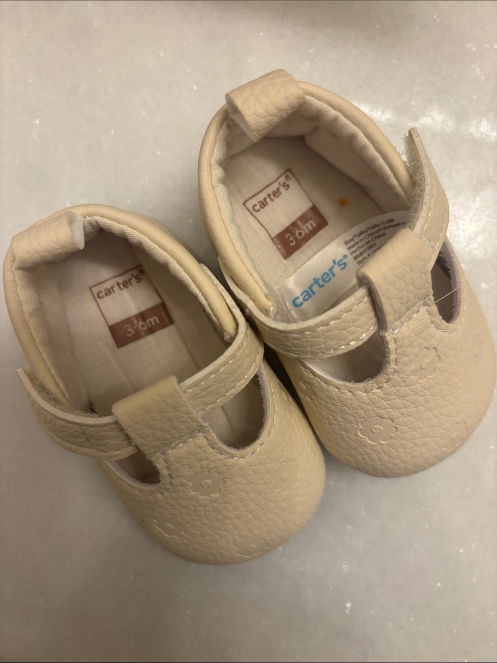 Carter's Cream T-Strap Baby Mary Jane Shoes